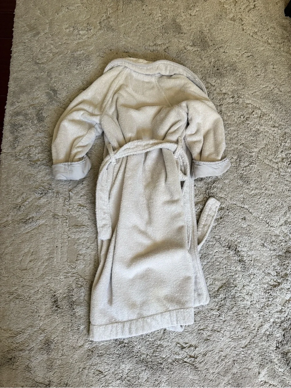 Frette gray heavy robe size XS 100% cotton